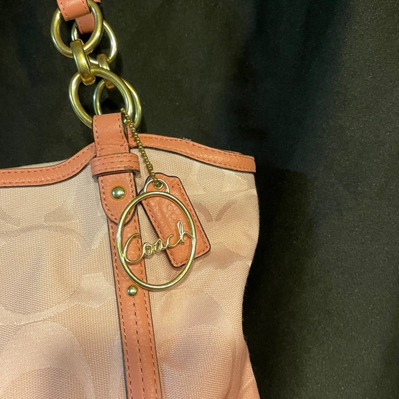 Coach Ombre Alexandra leather canvas bag F22527 - Picture 10 of 14